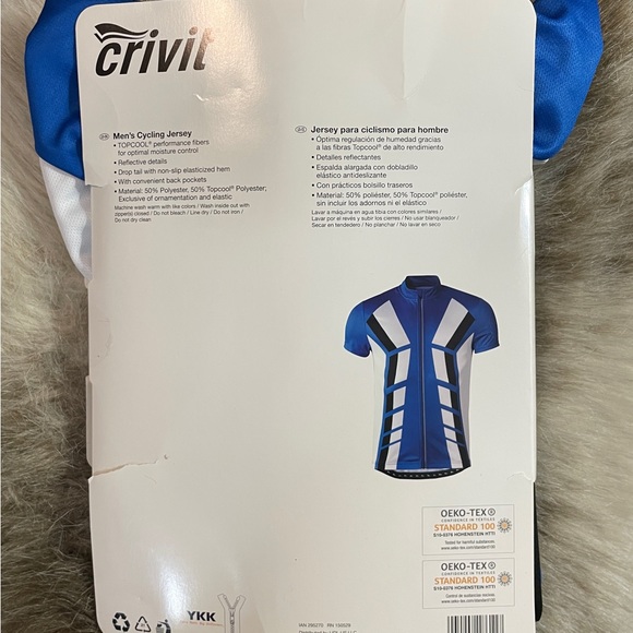 NEW crivit Men’s Cycling Jersey Size Large 42/44 - Picture 2 of 4